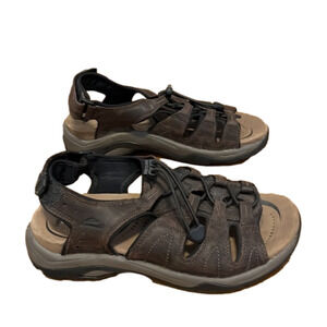 Abeo Men’s Sandals, Built In Orthotics, Size 8, Color Brown.